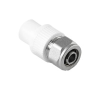 Переход Pro Aqua 20x16 мм PP-R на PEX/металлопластик белый PA76008P