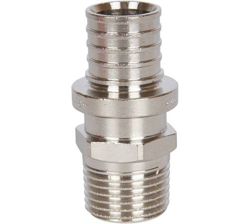 Переходник аксиальный STOUT 20x2.0x1/2 наружная резьба никелированный SFA-0001-200212