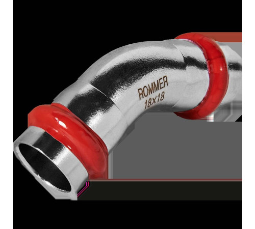 Угольник 45° ROMMER нержавеющая сталь пресс 18 мм RSS-0005-000018