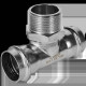 Тройник-переходник пресс-НР ROMMER 35x1 1/4 нержавеющая сталь RSS-0016-035114