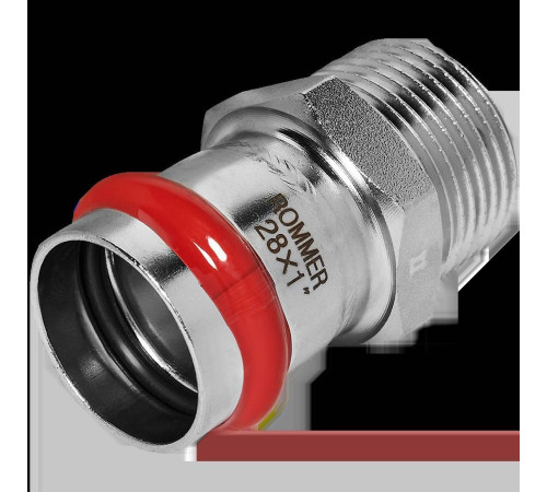 Переходник прессовый ROMMER нержавеющая сталь 28х1 НР RSS-0021-000281