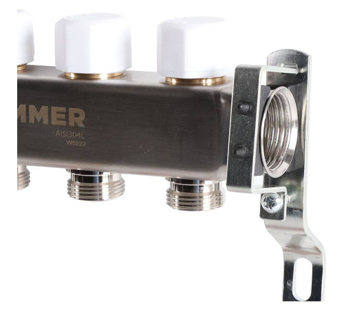 Коллекторная группа из нержавеющей стали с расходомерами ROMMER 4 выхода RMS-1200-000004