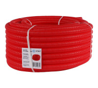 Труба гофрированная STOUT ПНД 28 мм красная для труб 20 мм SPG-0002-502820