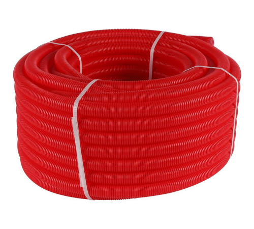 Труба гофрированная STOUT ПНД 28 мм красная для труб 20 мм SPG-0002-502820