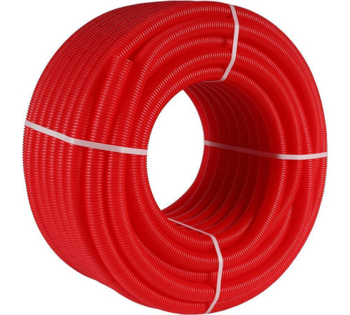 Труба гофрированная STOUT ПНД 28 мм красная для труб 20 мм SPG-0002-502820