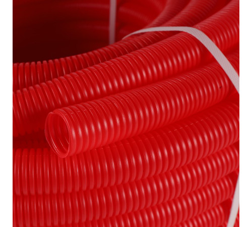 Труба гофрированная STOUT ПНД 28 мм красная для труб 20 мм SPG-0002-502820