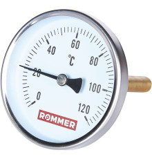Термометр биметаллический аксиальный ROMMER 80/100 мм 1/2 0-120 °C RIM-0001-801015