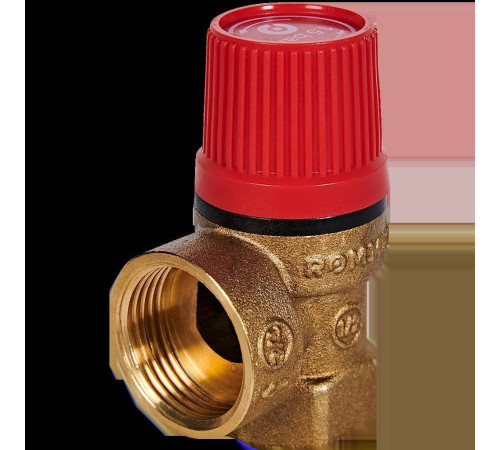 Клапан предохранительный ROMMER для отопления 1/2 x 3/4 1.5 бар RVS-0001-001515