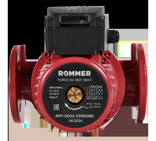 Насос циркуляционный фланцевый ROMMER FORCE 50-180F 380В RPF-0003-50180380