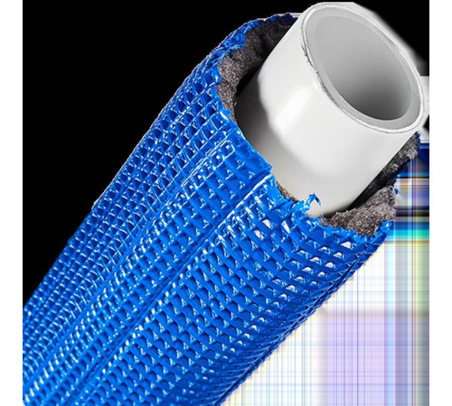 Труба металлопластиковая STOUT в теплоизоляции 26х3.0 мм синяя бухта 50 м SPI-0002-052630
