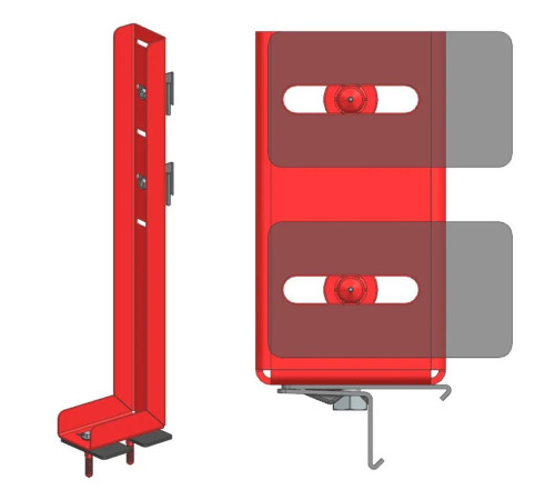 Опора для отдельностоящей перегородки WALLBOX 130х70 мм WB 90317