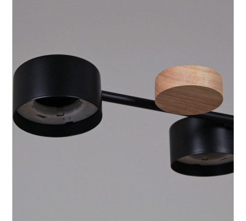 Люстра на штанге 03758 03758-0.3-10 BK+WOOD GX53