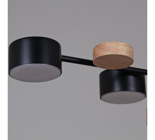 Люстра на штанге 03758 03758-0.3-10 BK+WOOD GX53