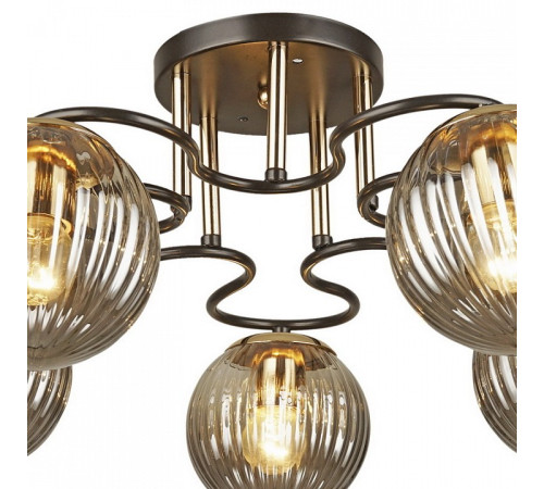 Люстра на штанге De Markt 04204-0.3-05 5xE27 кофе/золото 04204-0.3-05 COFFEE+FGD