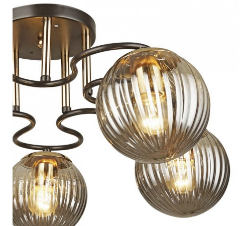 Люстра на штанге De Markt 04204-0.3-05 5xE27 кофе/золото 04204-0.3-05 COFFEE+FGD