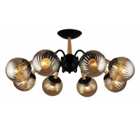 Люстра на штанге Reluce 04886 04886-0.3-08 BK+WOOD