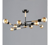 Люстра на штанге 10070 10070-0.3-08 BK+WOOD