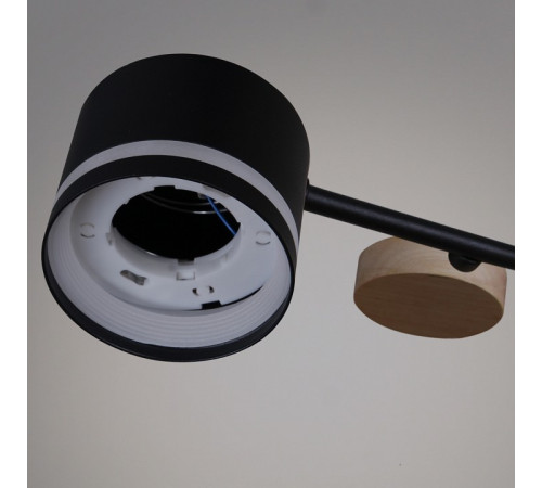 Люстра на штанге 68730-0.3-08 GX53 BK+WOOD