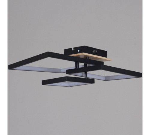 Люстра на штанге 98560-0.3-03 BK+WOOD