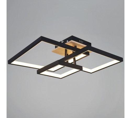 Люстра на штанге 98560-0.3-03 BK+WOOD