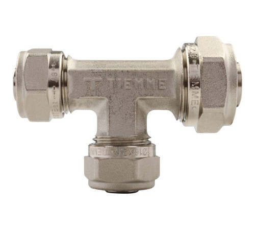 Тройник переходной TIEMME 20.2x16.2x16.2 мм винтовой для металлопластиковых труб 1600044
