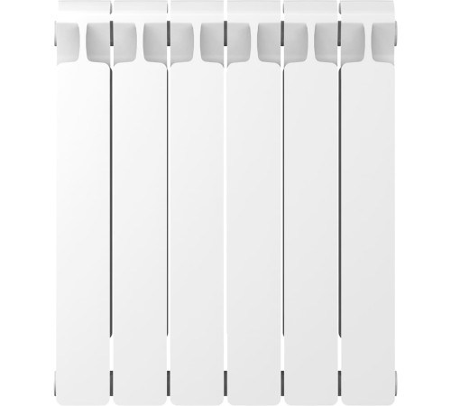 Радиатор биметаллический RIFAR MONOLIT 500 6 секций боковое подключение RAL 9016 3RM50-6