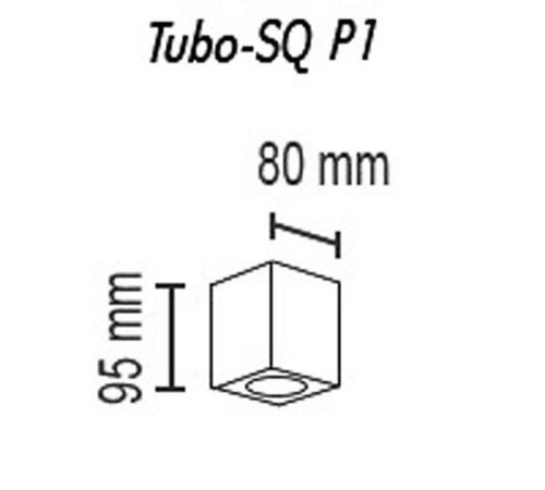 Накладной светильник TopDecor Tubo8 SQ Tubo8 SQ P1 27
