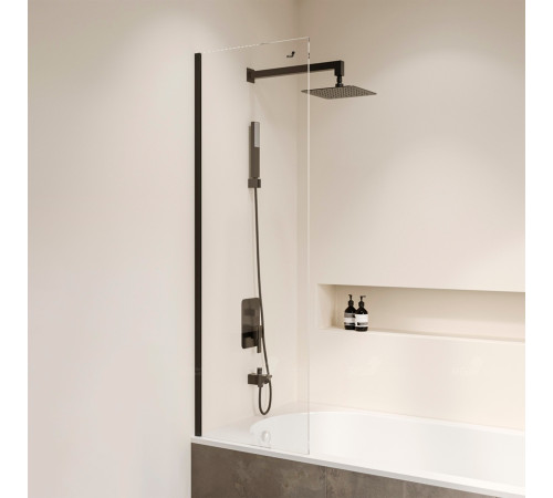 Шторка на ванну RGW SC-056-8B 300 мм профиль черный 35110562830-14