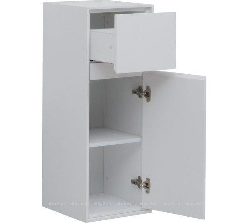 Шкаф-пенал малый Aquanet Милан 35 белый глянец 00339954