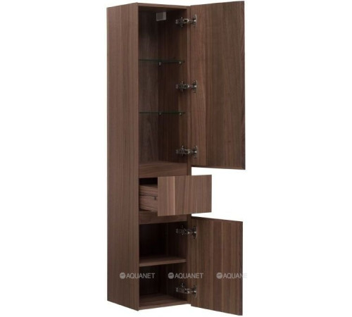 Шкаф-пенал Aquanet Нью Йорк 35 L шпон орех 00257886
