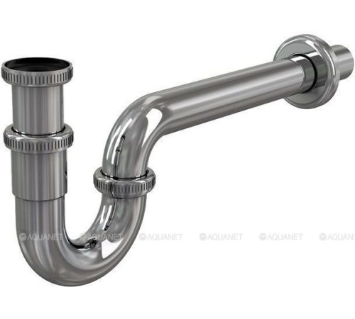 Сифон для биде AlcaPlast Ø32 мм металлический хром A45E
