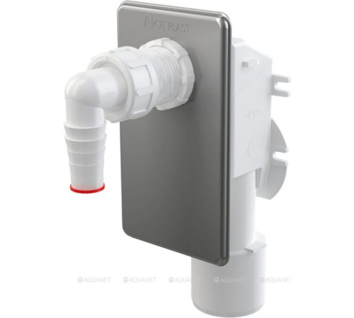 Сифон для стиральной машины скрытого монтажа AlcaPlast хром APS3