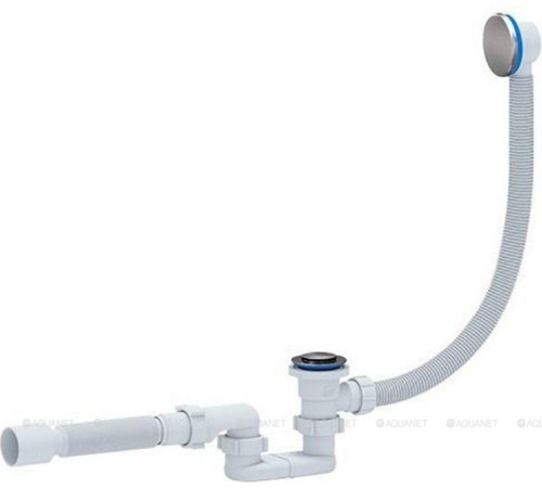 Сифон для ванны АНИ Пласт EC055 плоский клик-клак с выпуском и переливом EC055
