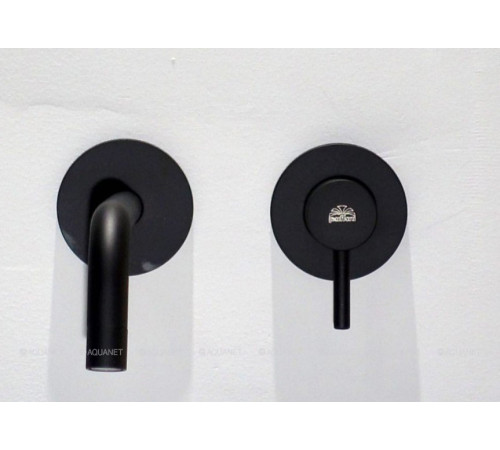 Смеситель для раковины Paffoni Light встраиваемый излив 178 мм черный матовый LIG006NO70