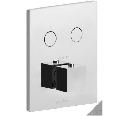 Термостат для душа внешняя часть Paffoni Compact 2 функции Steel Looking CPT518ST