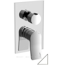 Смеситель для душа Paffoni Tilt встраиваемый на 2 выхода накладка 120х190 мм белый матовый TI018BO/M