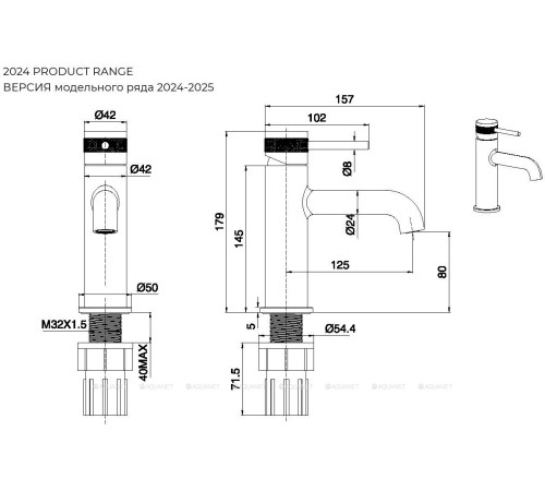 Смеситель для раковины Allen Brau Priority излив 126 мм брашированный никель 5.31001-BN