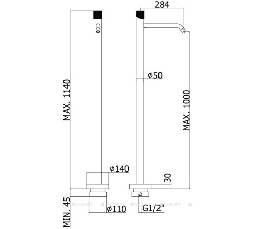 Смеситель для раковины напольный Paffoni Jo хром JO031CR