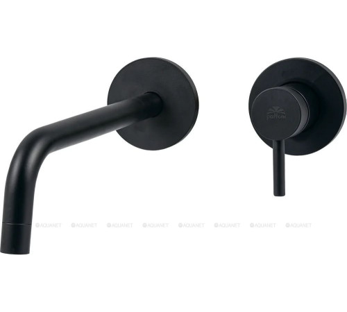 Смеситель для раковины Paffoni Light встраиваемый излив 178 мм черный матовый LIG006NO70