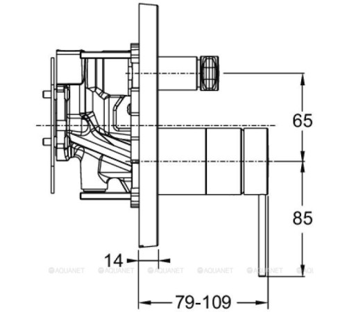 Смеситель встраиваемый Jacob Delafon Metro на 2 выхода хром E78021-4A-CP