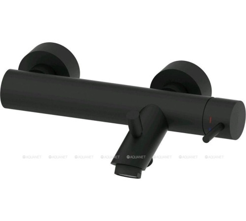 Смеситель для ванны Paffoni LIGHT короткий излив без душевого набора черный матовый LIG022NO