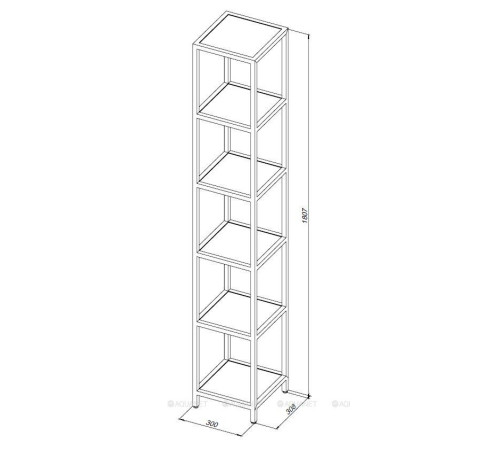 Стеллаж Allen Brau LIBERTY 30 черный браш 1.33005.BB