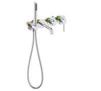 Смеситель для ванны встраиваемый Timo Saona 2314/19YSM с душем розовое золото