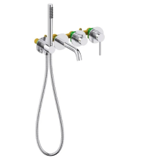 Смеситель для ванны встраиваемый Timo Saona 2314/19YSM с душем розовое золото