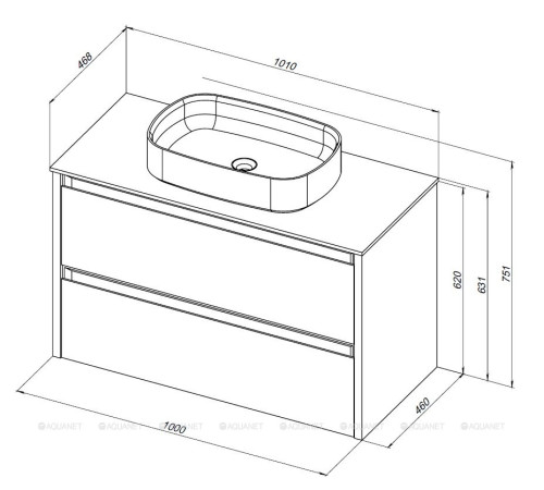 Тумба под раковину Allen Brau FANTASY 2.0 100 антрацит матовый 1.11003.AM 2.0