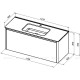 Тумба Allen Brau GRAVITY 120 см 1 ящик антрацит матовый 1.370015.AM