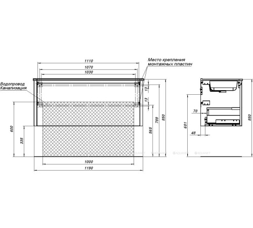 Тумба Allen Brau GRAVITY 120 см 1 ящик белый матовый 1.370015.WM