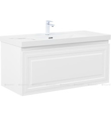 Тумба под раковину Aquanet Агата 110 1 ящик белый сатин 00345484