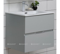 Тумба под раковину Aquanet Алвита New 60 подвесная 2 ящика серый 00277512