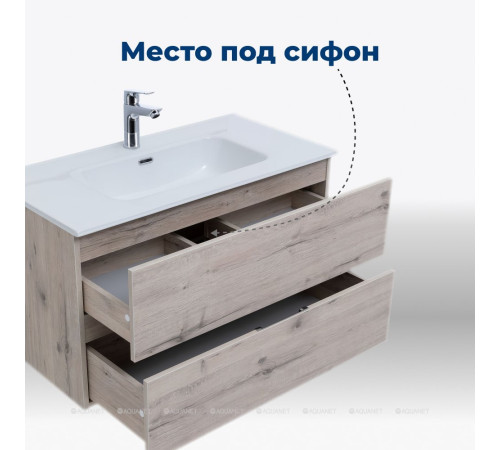 Тумба под раковину Aquanet Алвита new 70 напольная дуб веллингтон белый 00303910